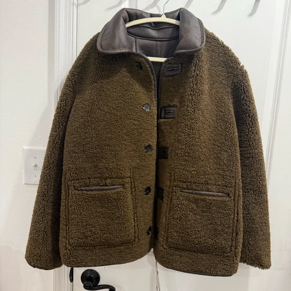 Jasun wu reversible Jacket with Faux Shearling Collar - Picture 6 of 7